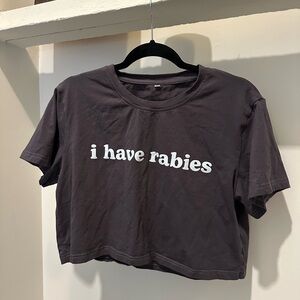 Women’s “i have rabies” Graphite Graphic Tee